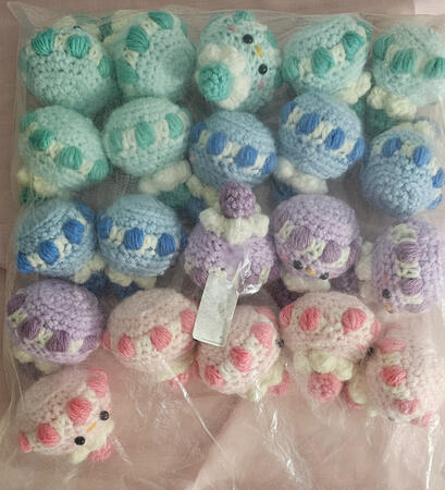 Crochet plushies and keychains